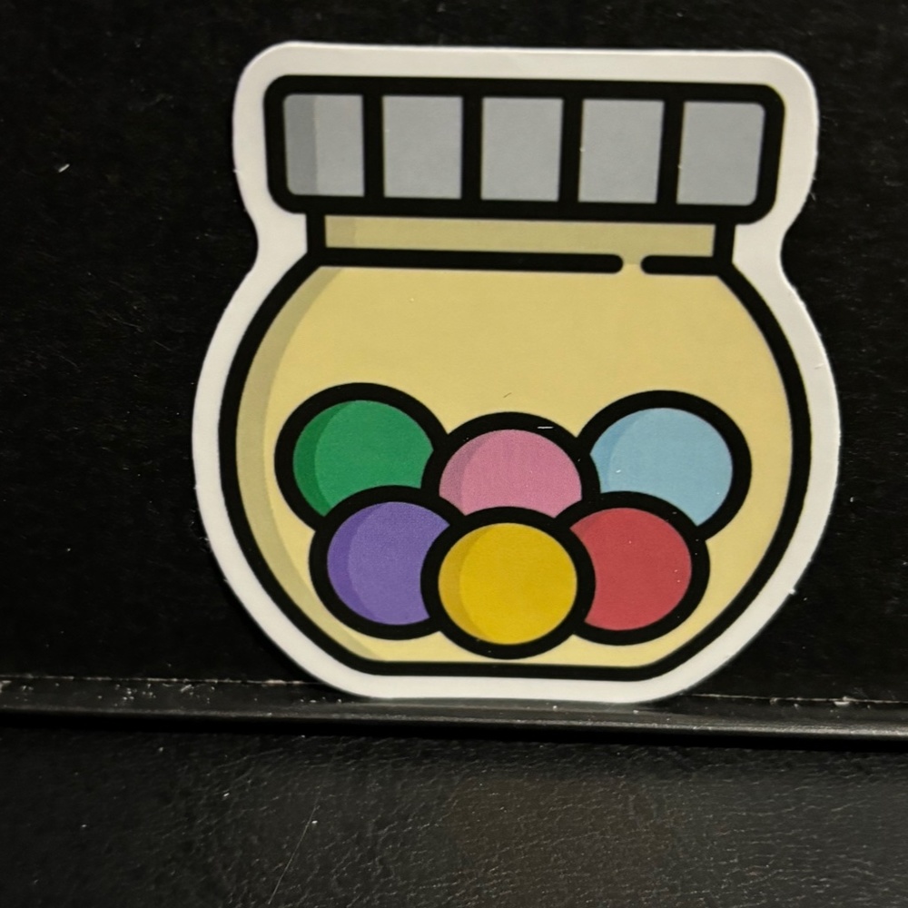 JAR OF GUM-BALLS STICKER